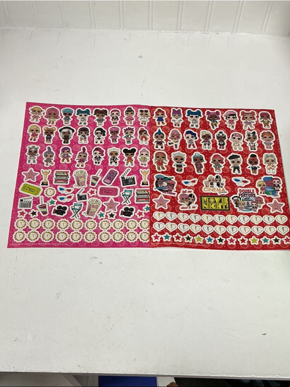 L.O.L. Surprise! Sticker Sheets - Pink & Red Characters and Icons